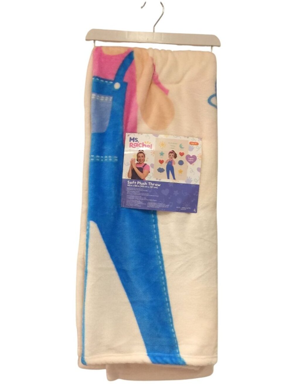 MS. RACHEL Feelings Soft Plush Throw Hi Friends! Today I Feel... 40" x 50" Cream